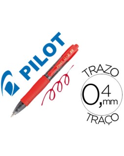Boligrafo pilot g-2 pixie rojo tinta gel retractil sujecion de caucho