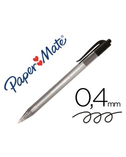 Boligrafo paper mate inkjoy 100 retractil punta media negro