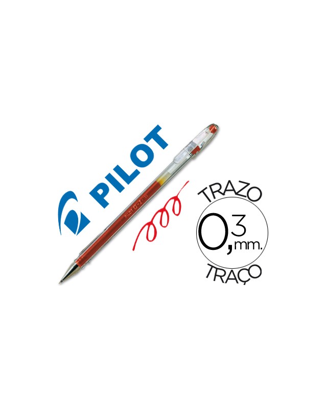 Boligrafo pilot g-1 rojo tinta gel