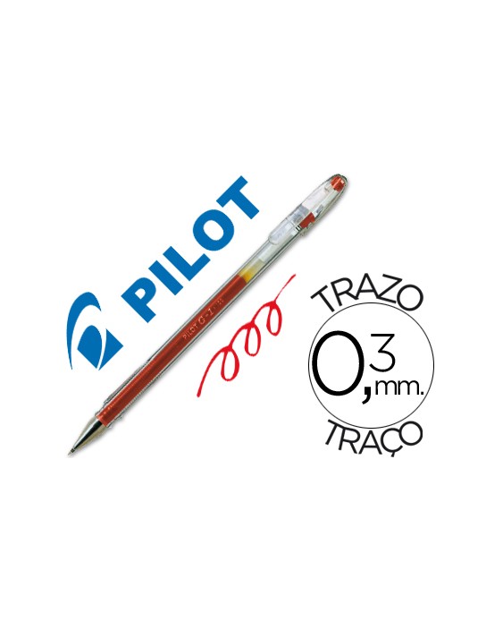 Boligrafo pilot g-1 rojo tinta gel