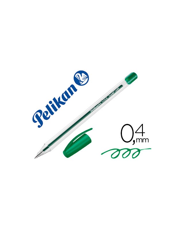 Boligrafo pelikan stick super soft verde