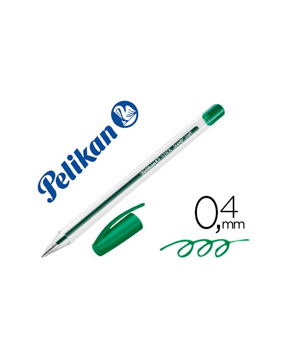 Boligrafo pelikan stick super soft verde
