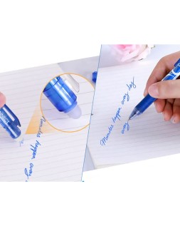 Boligrafo q-connect retractil borrable 0,7 mm color azul