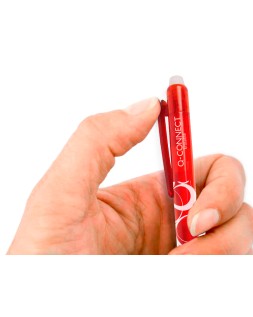 Boligrafo q-connect retractil borrable 0,7 mm color rojo