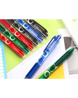 Boligrafo q-connect retractil borrable 0,7 mm color rojo