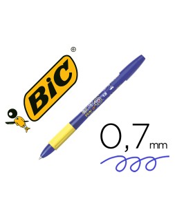 Boligrafo bic gelocity illusion borrable azul punta de 0,7 mm