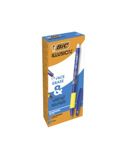 Boligrafo bic gelocity illusion borrable azul punta de 0,7 mm