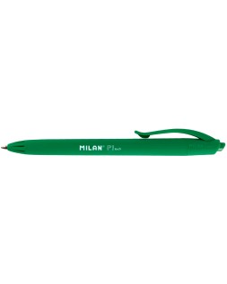 Boligrafo milan p1 retractil 1 mm touch verde