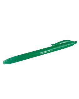Boligrafo milan p1 retractil 1 mm touch verde