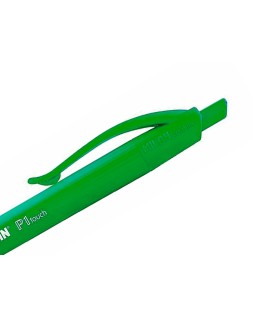Boligrafo milan p1 retractil 1 mm touch verde