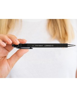 Boligrafo q-connect retractil con grip 0,7 mm color negro