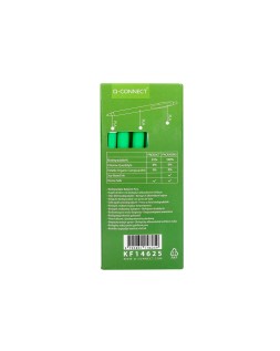 Boligrafo q-connect retractil kf14625 biodegradable verde tinta azul