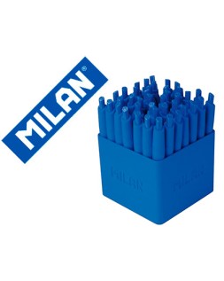 Boligrafo milan p1 expositor retractil 1 mm touch mini azul expositor de 40 unidades