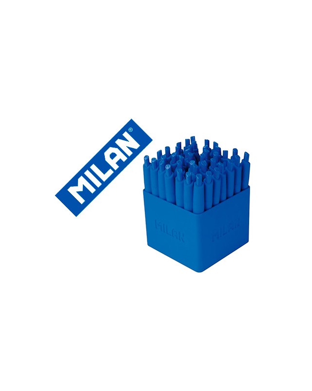 Boligrafo milan p1 expositor retractil 1 mm touch mini azul expositor de 40 unidades