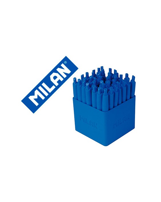 Boligrafo milan p1 expositor retractil 1 mm touch mini azul expositor de 40 unidades