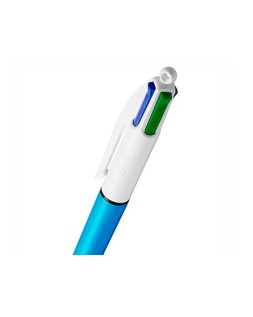 Boligrafo bic cuatro colores shine azul punta de 1 mm