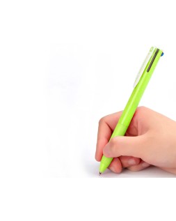 Boligrafo pilot super grip g 4 colores retractil sujecion de caucho tinta base de aceite cuerpo color verde