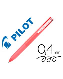 Boligrafo pilot super grip g 4 colores retractil sujecion de caucho tinta base de aceite cuerpo color rosa