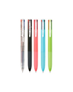 Boligrafo pilot super grip g 4 colores retractil sujecion de caucho tinta base de aceite cuerpo transparente