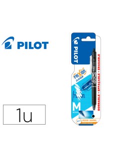 Boligrafo pilot frixion clicker borrable 0,7 mm punta media negro en blister