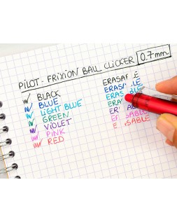 Boligrafo pilot frixion clicker borrable 0,7 mm punta media rojo en blister
