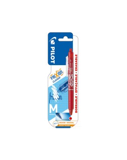 Boligrafo pilot frixion clicker borrable 0,7 mm punta media rojo en blister