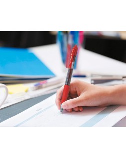 Boligrafo pilot g-2 rojo tinta gel retractil sujecion de caucho en blister