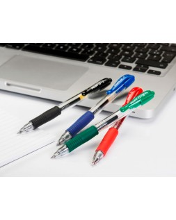 Boligrafo pilot g-2 rojo tinta gel retractil sujecion de caucho en blister