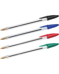 Boligrafo bic cristal mega tubo 16+4 unidades colores surtidos 8 azules / 5 negros / 4 rojos/ 3 verdes