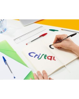 Boligrafo bic cristal mega tubo 16+4 unidades colores surtidos 8 azules / 5 negros / 4 rojos/ 3 verdes