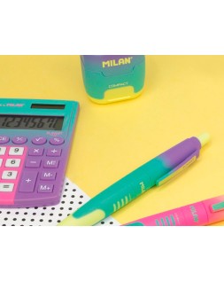 Boligrafo milan compact sunset retractil tinta azul punta 1 mm colores surtidos