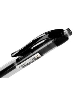 Boligrafo q-connect sigma retractil con sujecion de caucho tinta gel 0,5 mm color negro