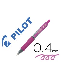 Boligrafo pilot g-2 pixie rosa tinta gel retractil sujecion de caucho