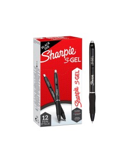 Boligrafo sharpie retractil tinta gel punta 0,7 mm color negro