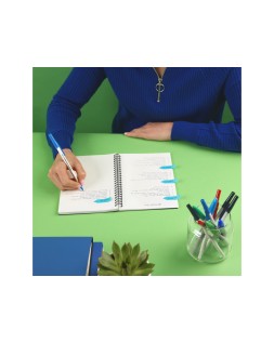 Boligrafo paper mate kilometrico punta 1 mm plastico reciclado 80% color azul