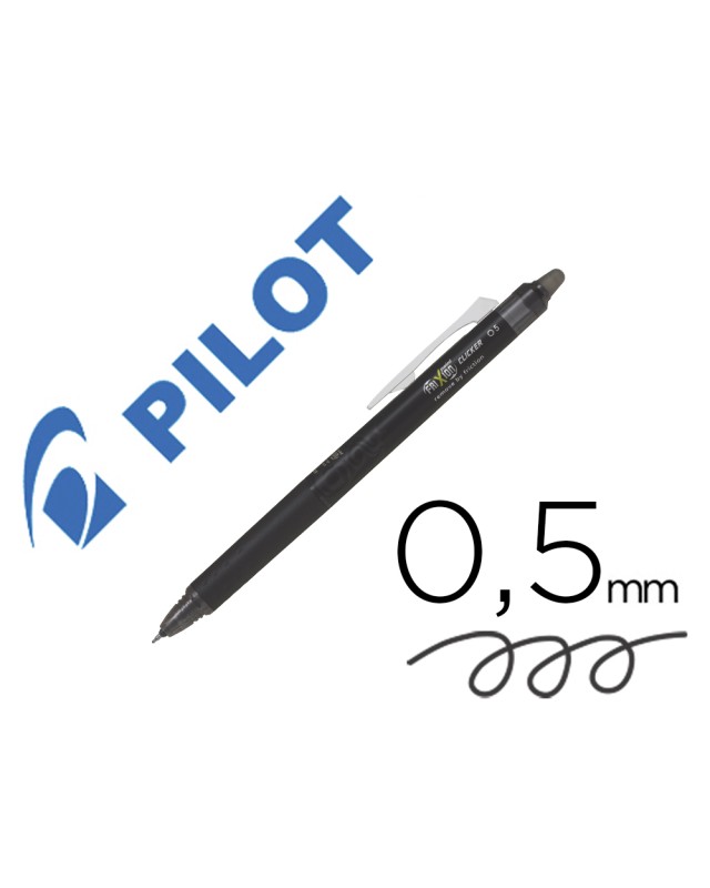 Boligrafo pilot frixion point clicker borrable 0,5 mm negro