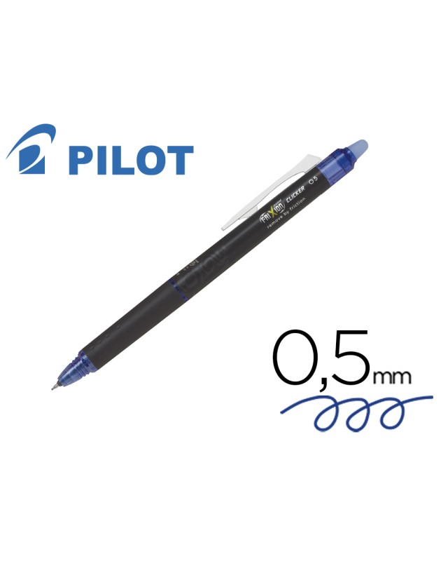 Boligrafo pilot frixion point clicker borrable 0,5 mm azul