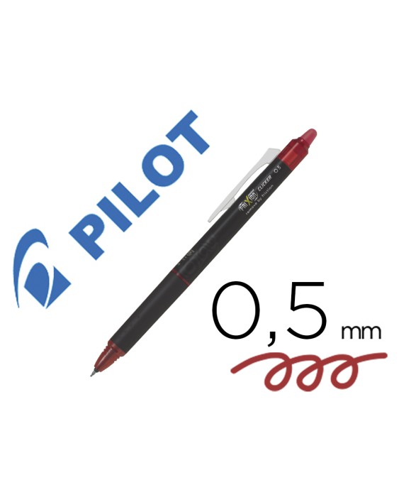 Boligrafo pilot frixion point clicker borrable 0,5 mm rojo