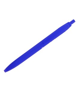 Boligrafo liderpapel punta 1 mm retractil con clip acabado soft touch tinta azul cuerpo azul