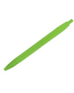 Boligrafo liderpapel punta 1 mm retractil con clip acabado soft touch tinta azul cuerpo verde