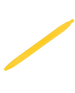 Boligrafo liderpapel punta 1 mm retractil con clip acabado soft touch tinta azul cuerpo amarillo