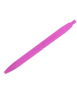 Boligrafo liderpapel punta 1 mm retractil con clip acabado soft touch tinta azul cuerpo rosa