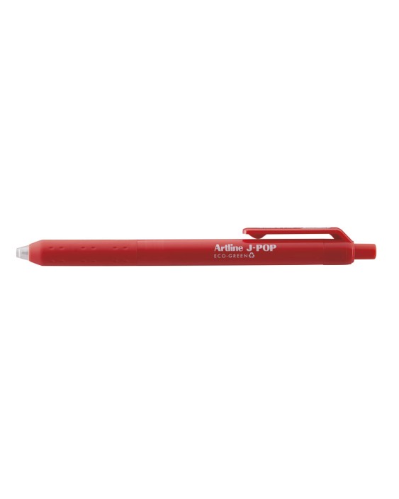 Boligrafo artline j-pop eco green retractil tinta gel 0,7 mm rojo