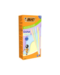 Boligrafo bic cristal pastel punta 1 mm colores surtidos