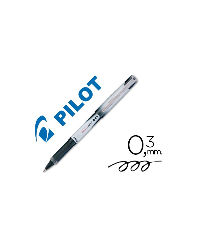 Rotulador pilot roller v-ball grip negro 0.5 mm