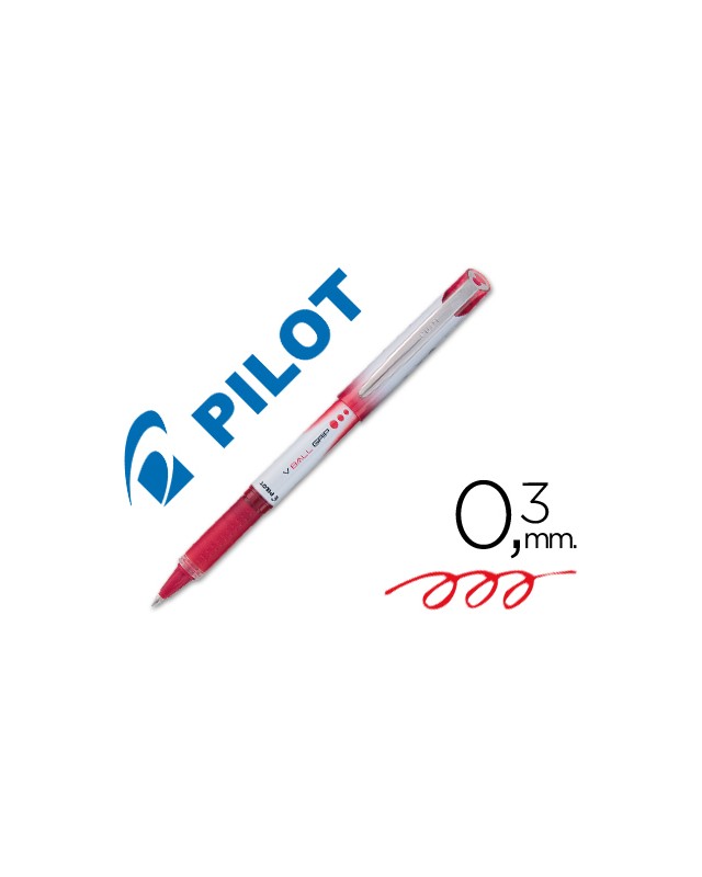 Rotulador pilot roller v-ball grip rojo 0.5 mm