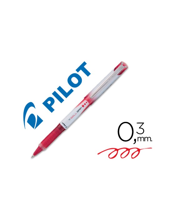 Rotulador pilot roller v-ball grip rojo 0.5 mm
