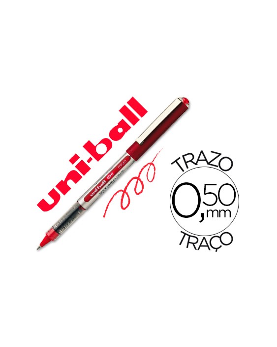 Rotulador uni-ball roller ub-150e micro eye rojo 0,5 mm unidad