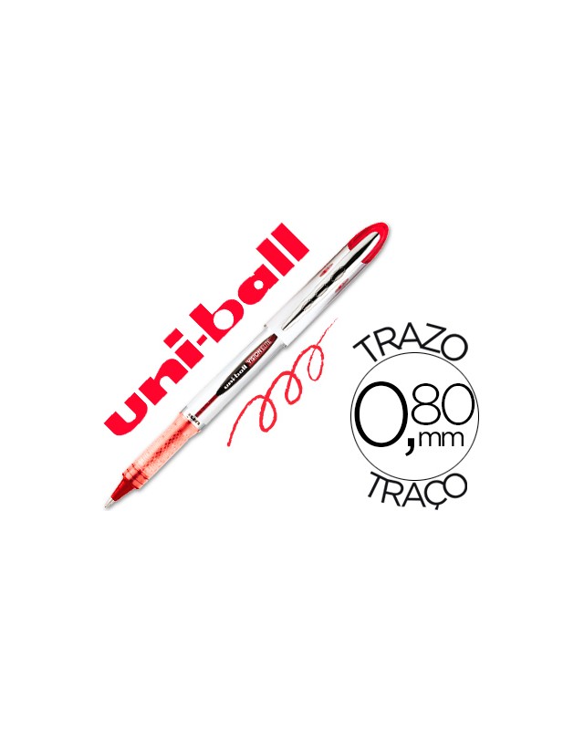 Rotulador uni-ball roller ub-200 vision rojo 0,8 mm -unidad
