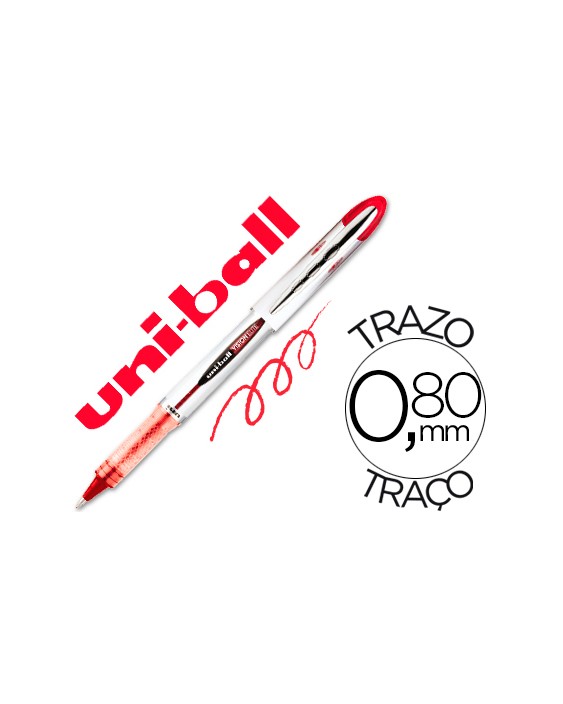 Rotulador uni-ball roller ub-200 vision rojo 0,8 mm -unidad